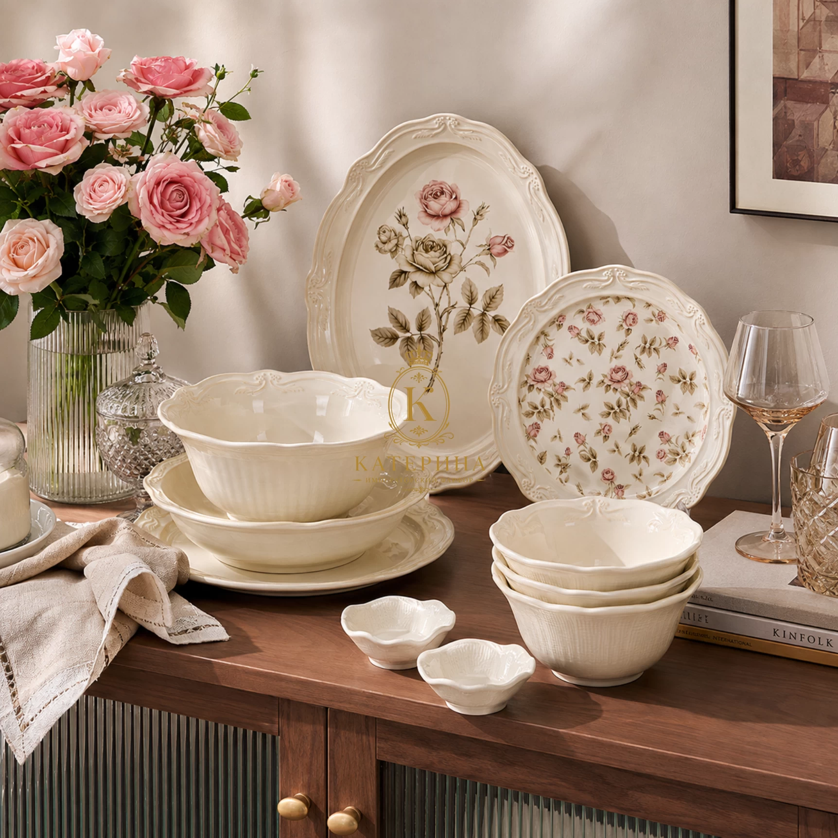 Bát cơm (Chén cơm) Катерина Rosebury 120mm| Sứ cường lực cao cấp | ROSEBURY