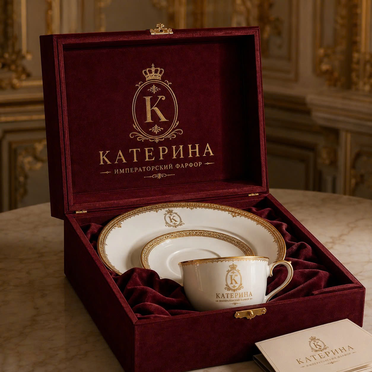 Bộ bát đĩa cao cấp cho 6 người Катерина | Sứ xương cao cấp | Set quà tặng cao cấp | Катерина COLLECTION