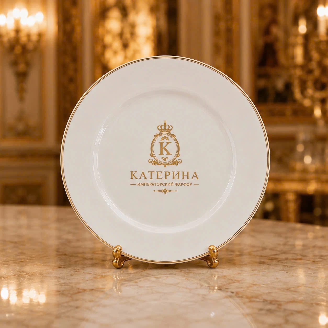 Đĩa tròn Катерина 15.2cm| Sứ xương | Катерина