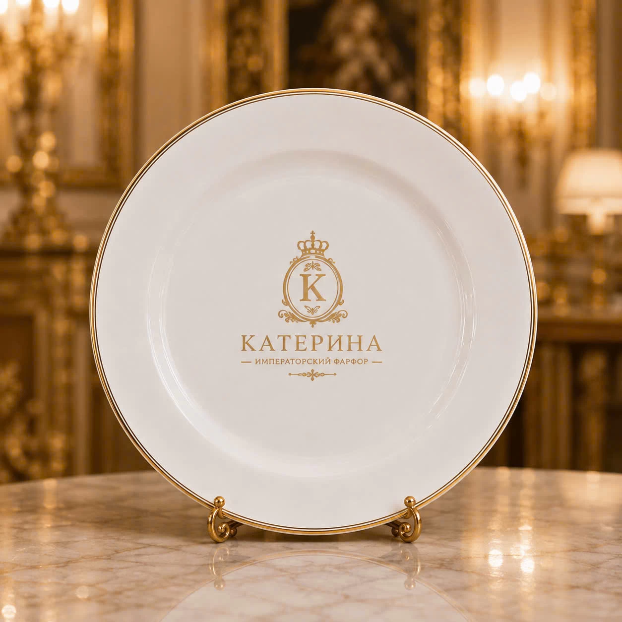 Đĩa tròn Катерина 25.4cm| Sứ xương | Катерина